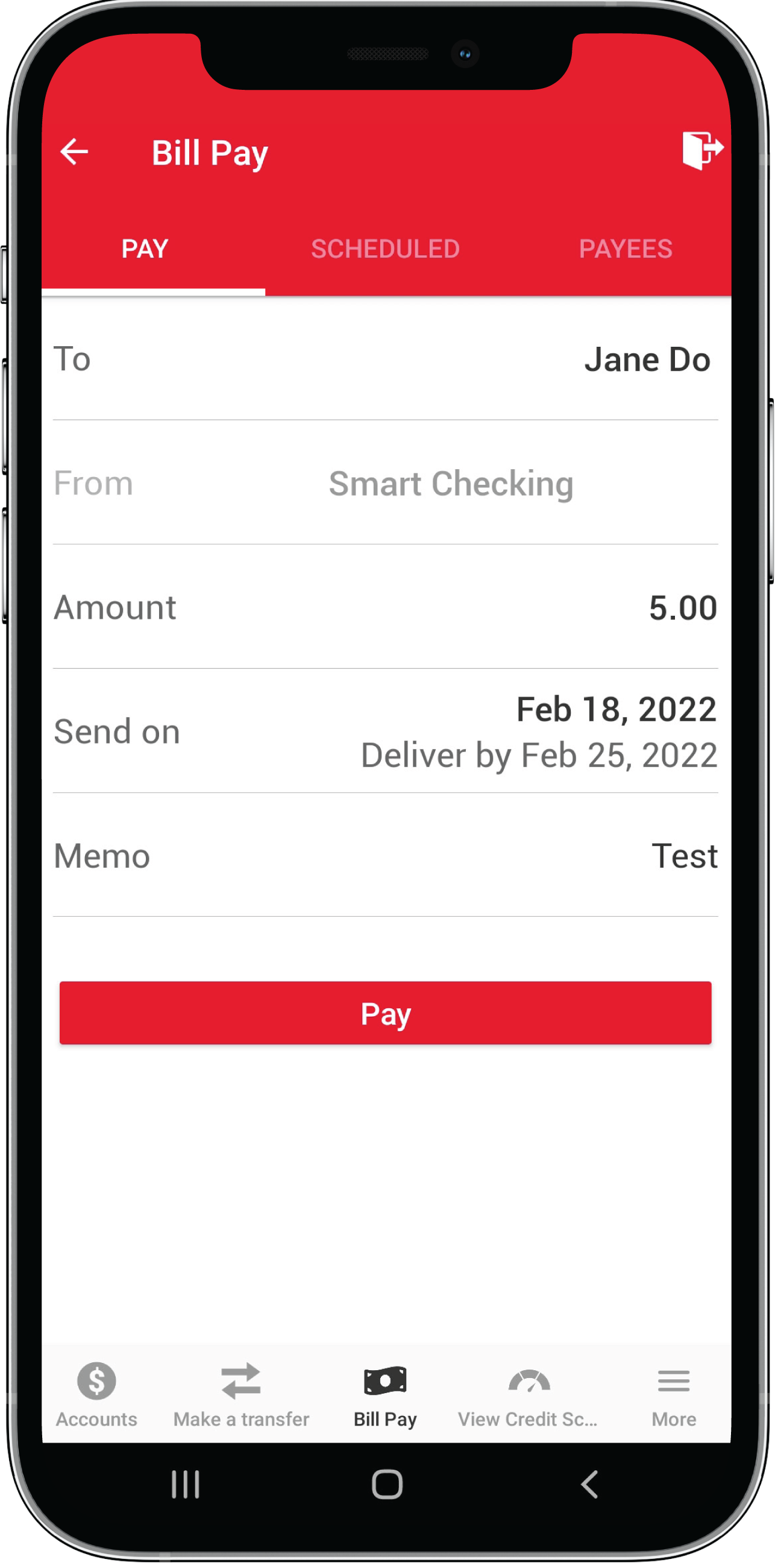 Bill Pay Setup