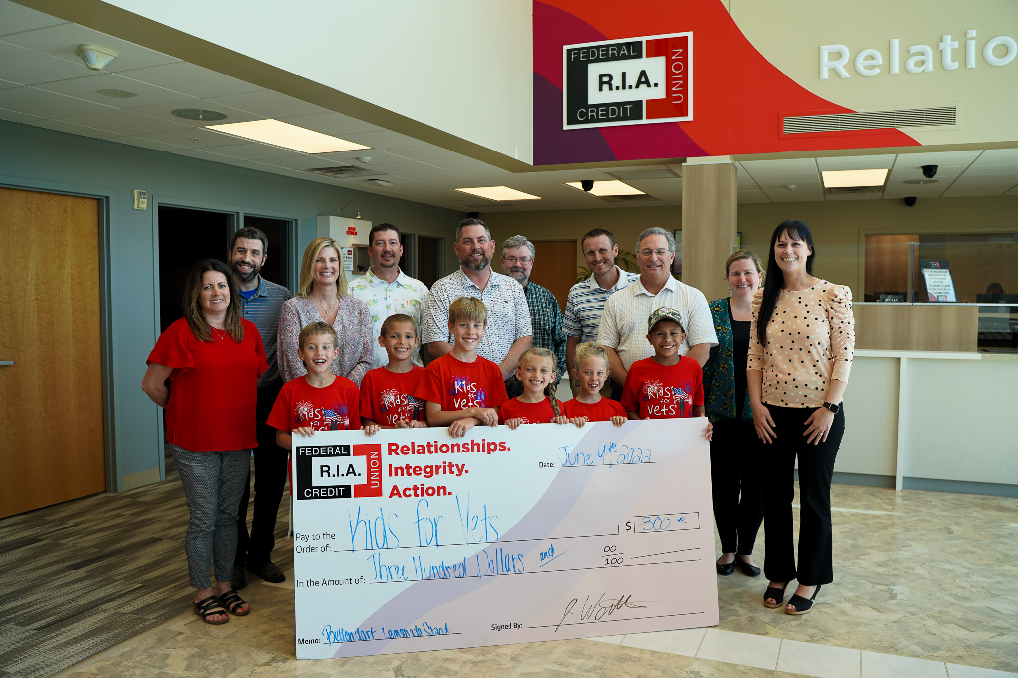 Kids for Vets Check Presentation