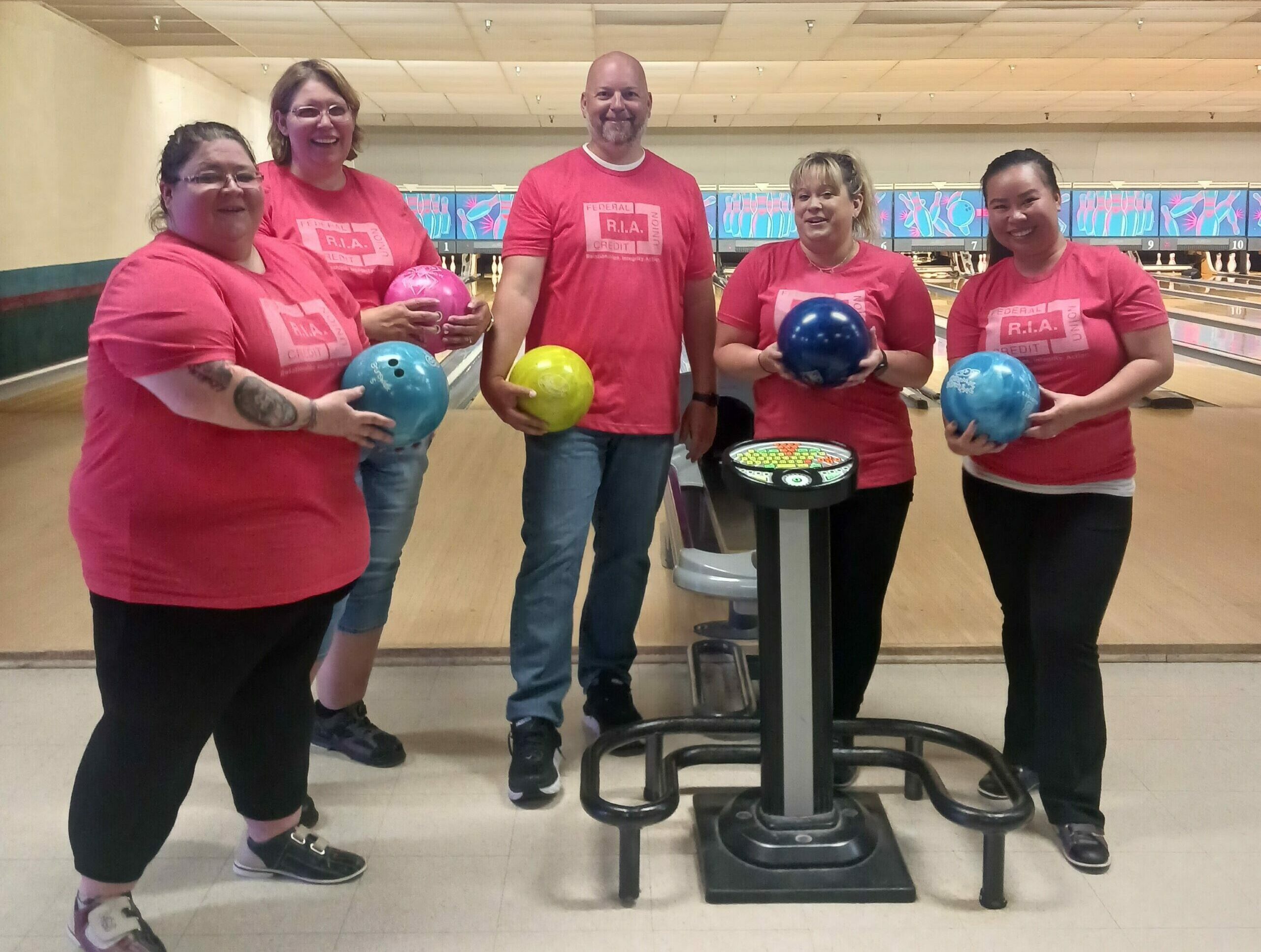 Employees bowling